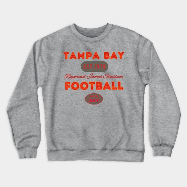 Tampa Bay Football Vintage Style Crewneck Sweatshirt by Borcelle Vintage Apparel 